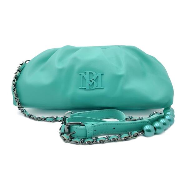 Badgley Mischka Pearl Wrapped Frame Crossbody Clutch - Picture 1 of 8